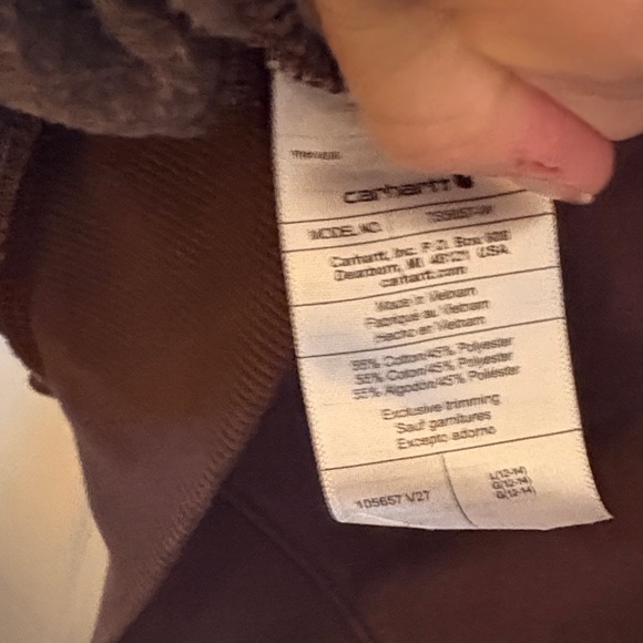 Carhartt woMen's burgundy three quarter Zip-Up Sweater large - Picture 5 of 5